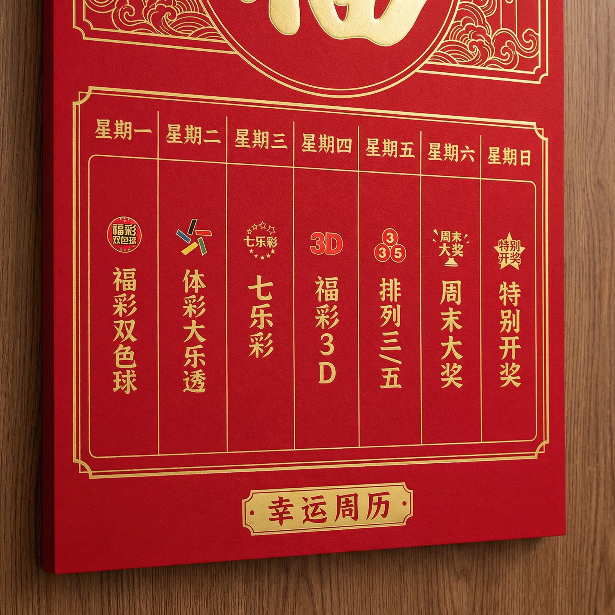 腾讯分分彩开奖日历示意图